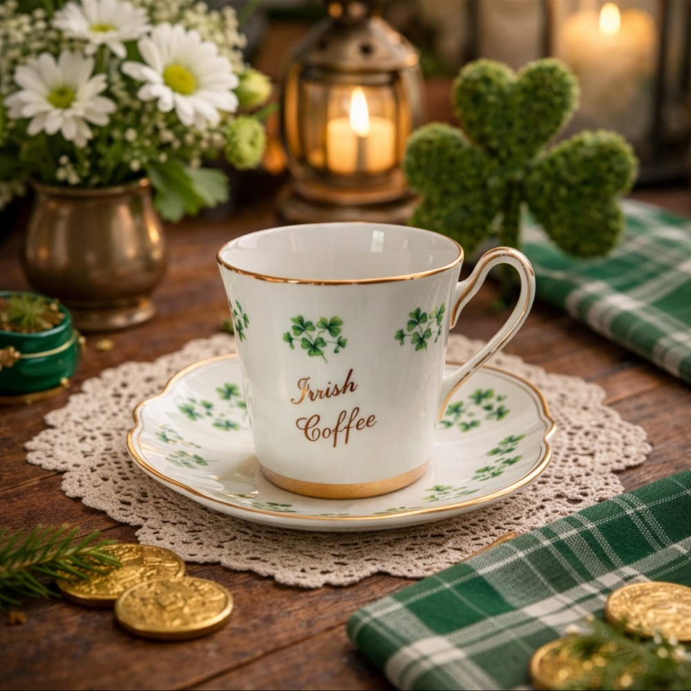 Vintage Irish Coffee Cup and Saucer Set
